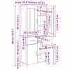 vidaXL Haut Armoire Ch&ecirc;ne noir 69,5 x 34 x 180 cm Bois d'ing&eacute;nierie