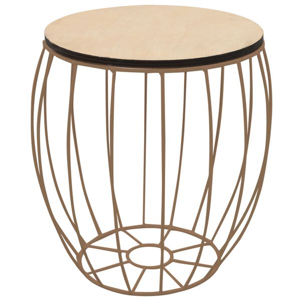 vidaXL Ensemble de table basse Contreplaqué de peuplier Fer 3 pcs