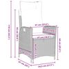 vidaXL Ensemble de salle &agrave; manger pour jardin 9 pcs Gris clair