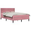 vidaXL Cadre de lit avec matelas Rose 160 x 200 cm Velours