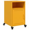 vidaXL Tables de chevet 2 pcs jaune moutarde 36x39x59 cm acier