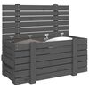 vidaXL Bo&icirc;te de rangement Gris 91x40,5x42 cm Bois massif de pin