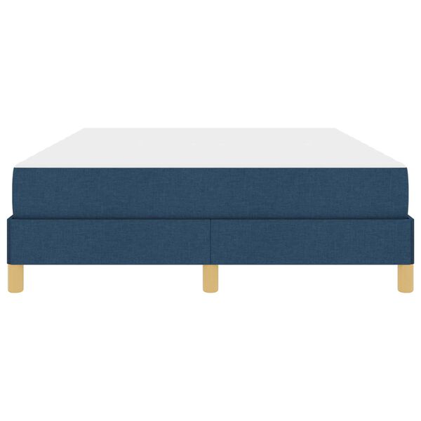 vidaXL Lit &agrave; ressorts avec matelas Bleu 140 x 200 cm tissu