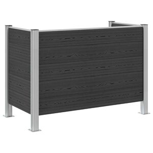 vidaXL Cl&ocirc;ture de poubelle Gris 161 x 85 x 115 cm Aluminium et WPC