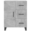 vidaXL Buffet haut Gris b&eacute;ton 69,5x34x180 cm Bois d'ing&eacute;nierie