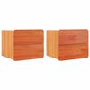 vidaXL Table de chevet 2 pc Marron 39 x 34 x 33 cm Bois de pin massif