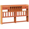 vidaXL Lit biblioth&egrave;que sans matelas cire marron 200x200 cm pin massif
