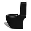 vidaXL Ensemble de toilette et bidet Céramique Noir