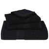 vidaXL Serviettes de bain FROGN 10 pcs noir 100x150 cm 360 g/m&sup2;