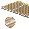 vidaXL Auvent manuel r&eacute;tractable avec LED 450x350 cm Jaune et blanc