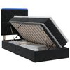 vidaXL Lit de rangement LED avec matelas Noir 90 x 190 cm Velours