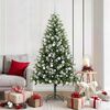 vidaXL Sapin de No&euml;l artificiel &agrave; charni&egrave;re avec neige en flocons