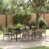 vidaXL Ensemble de salle &agrave; manger pour jardin 7 pcs Gris polyrotin