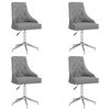 vidaXL Chaises pivotantes &agrave; manger lot de 4 Gris clair Tissu