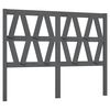vidaXL T&ecirc;te de lit Gris 146x4x100 cm Bois massif de pin
