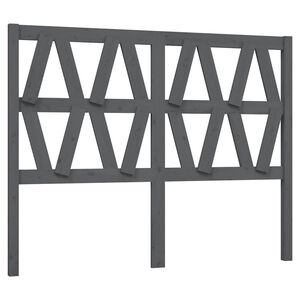 vidaXL T&ecirc;te de lit Gris 146x4x100 cm Bois massif de pin