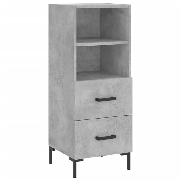 vidaXL Buffet Gris b&eacute;ton 34,5x34x90 cm Bois d'ing&eacute;nierie