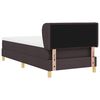 vidaXL Lit &agrave; ressorts avec matelas Marron fonc&eacute; 90 x 200 cm tissu