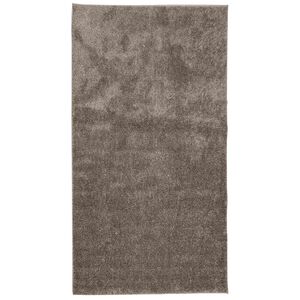 vidaXL Tapis ISTAN &agrave; poils longs aspect brillant gris 80x150 cm