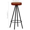 vidaXL Ensemble de bar 9 pcs Bois d'acacia solide et cuir v&eacute;ritable