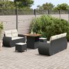 vidaXL Ensemble de canap&eacute; de jardin 8 pcs Noir polyrotin
