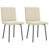 vidaXL Chaises &agrave; manger lot de 2 cr&egrave;me similicuir