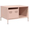 vidaXL Table basse rose 68,5x50x43,5 cm acier lamin&eacute; &agrave; froid