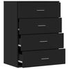 vidaXL Buffet noir 60x39x80 cm bois d'ing&eacute;nierie