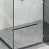 vidaXL Drain de Douche avec Couverture en Verre Noir 70 cm
