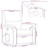 vidaXL Fauteuil inclinable de massage Cr&egrave;me Tissu