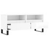 vidaXL Meuble TV blanc brillant 100x34,5x44,5 cm bois d'ing&eacute;nierie