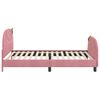vidaXL Cadre de lit pour enfants avec t&ecirc;te de lit Rose 90 x 190 cm