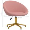 vidaXL Chaises &agrave; manger lot de 6 rose velours