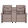 vidaXL Fauteuil de massage inclinable porte-gobelet 2 places taupe
