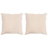 vidaXL Oreiller 2 pc 50 x 50 cm Toutes saisons Fibre de Kapok Beige