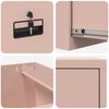 vidaXL Cabinet de Dossier Rose 44 x 50 x 106.5 cm Acier Lamin&eacute; &agrave; Froid