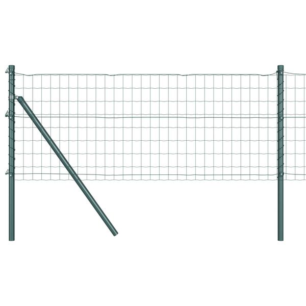 vidaXL Cl&ocirc;ture avec poteau Vert 0,4 x 50 m Acier et PVC