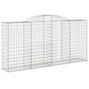 vidaXL Paniers &agrave; gabions arqu&eacute;s 15 pcs 300x50x140/160 cm fer galvanis&eacute;