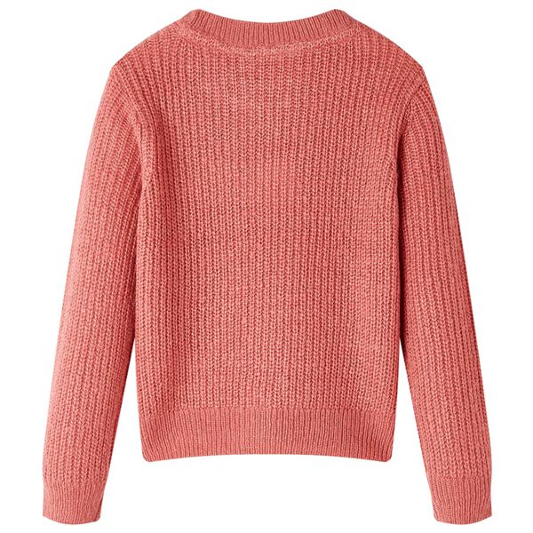 Pull-over tricot&eacute; pour enfants rose moyen 116