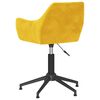 vidaXL Chaise pivotante de salle &agrave; manger Jaune moutarde Velours