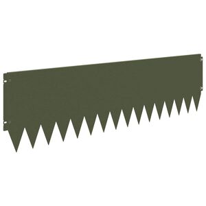 vidaXL Bordure de Pelouse 20 pc 103 x 30 cm Acier Vert olive