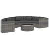 vidaXL Salon de jardin 6 pcs avec coussins r&eacute;sine tress&eacute;e gris