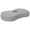 vidaXL Oreiller avec oreiller Gris 55 x 36 x 10 cm Polyester