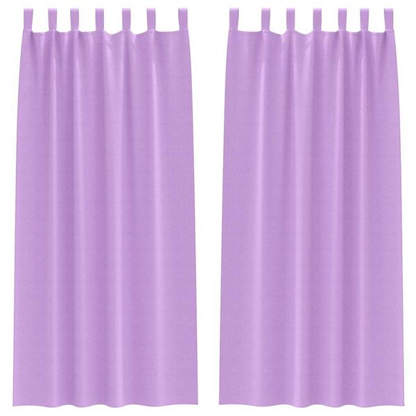vidaXL Rideaux occultants avec anneaux 2 pcs Violet 225 x 140 cm