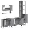 vidaXL Ensemble de meubles de salle de bain 4 pcs Sonoma gris