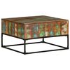 vidaXL Table basse 68x68x41 cm Bois de r&eacute;cup&eacute;ration solide