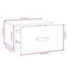 vidaXL Tables de chevet murales 2 pcs Marron miel 40x29,5x22 cm