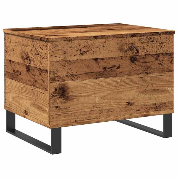 vidaXL Table basse vieux bois 60x44,5x45 cm bois d'ing&eacute;nierie