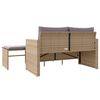 vidaXL Salon de jardin avec coussins 3 pcs beige r&eacute;sine tress&eacute;e