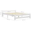 vidaXL Cadre de lit sans matelas blanc bois massif 180x200 cm